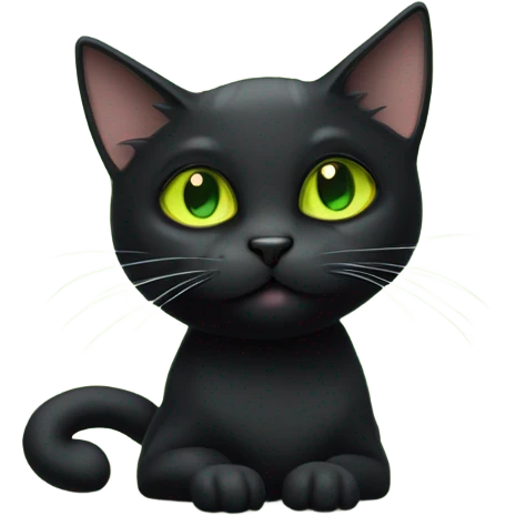 The girl is a black cat emoji