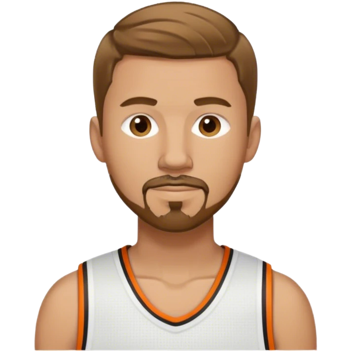  white male basketball player with short light brown hair and goatee emoji