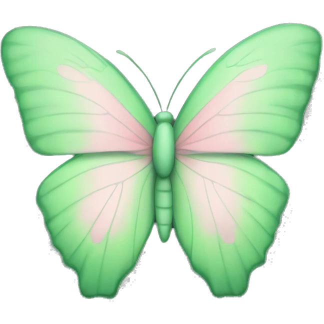Light Green butterfly with light pink butterfly emoji