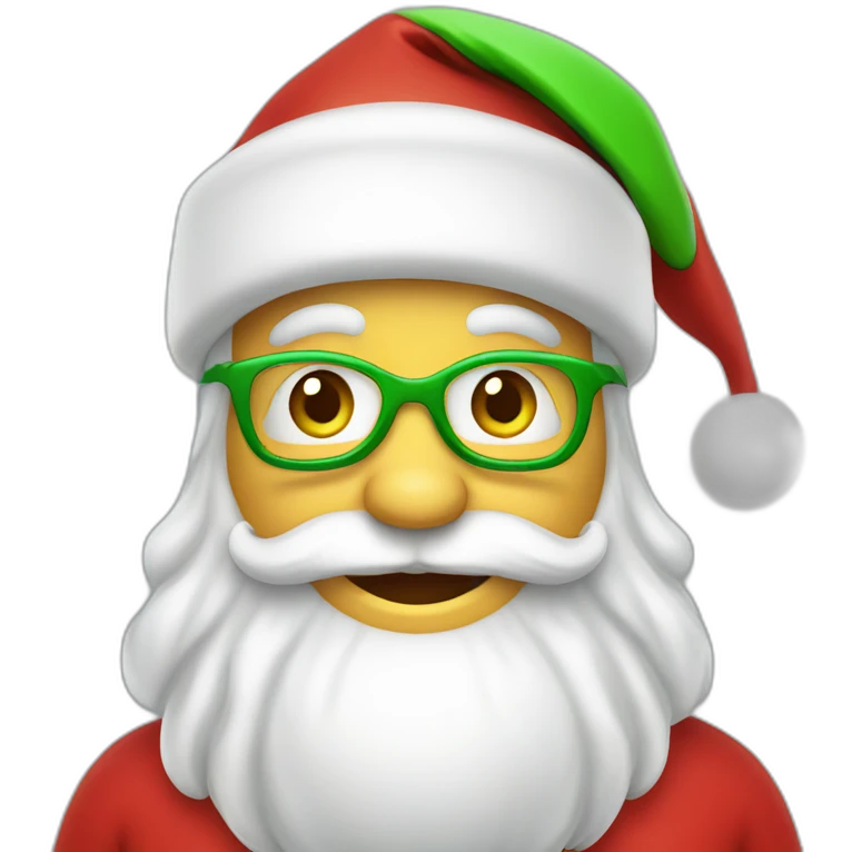 cheerful Santa Claus with a green hat  emoji
