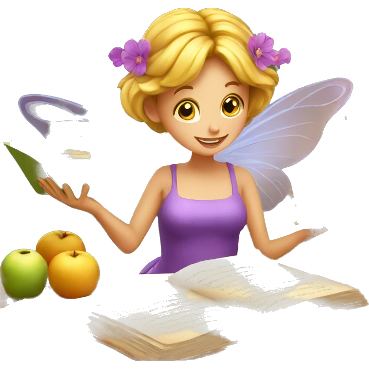 fairy reading recipe emoji