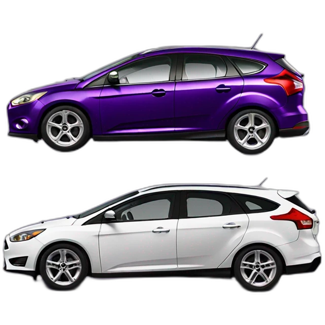 Ford Focus Break 2010 dark purple from side emoji