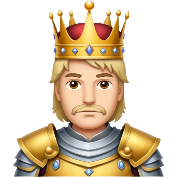 powerful overlord ruler with crown and armor emoji