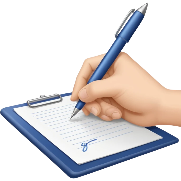 paper writing with pen emoji