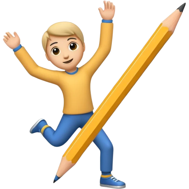 dancing pencil emoji