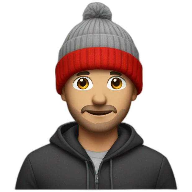 michael sandison with a red beanie emoji