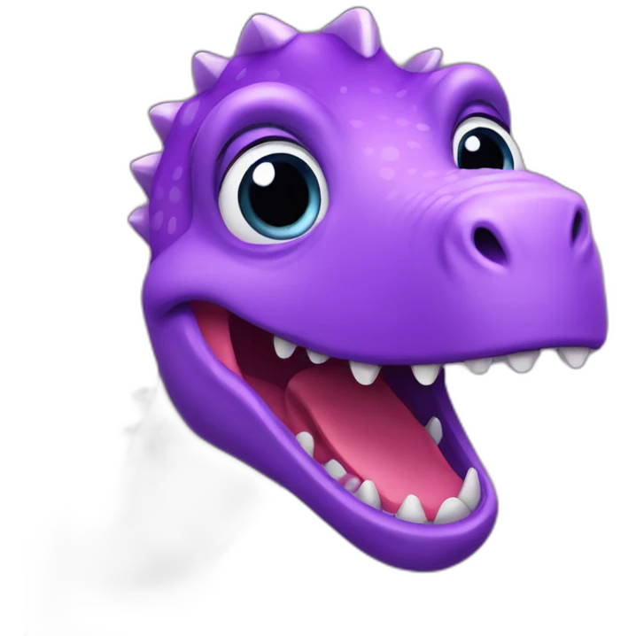 Surprised purple dinosaur emoji