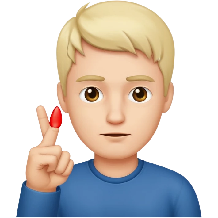 Men showing middle finger emoji