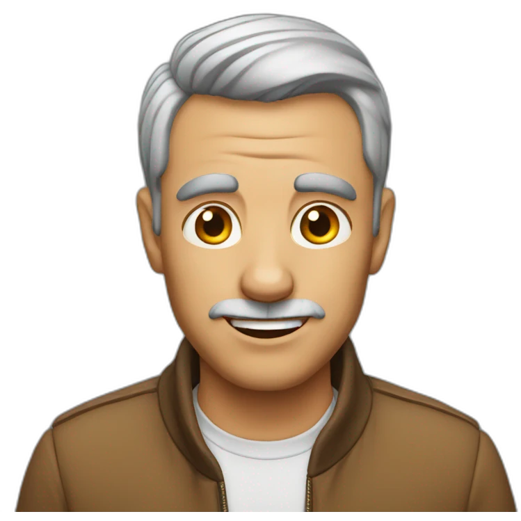 man with a lot of ears emoji