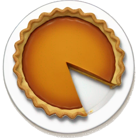 Delicious pumpkin pie emoji