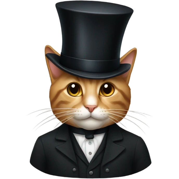 Cat with top hat emoji
