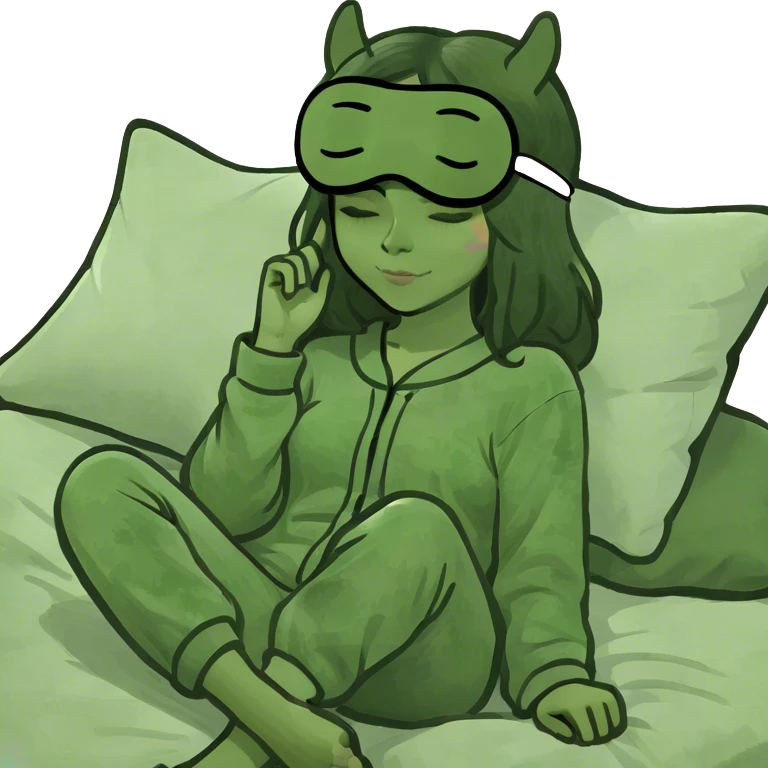 Brunette girl sleepin emoji