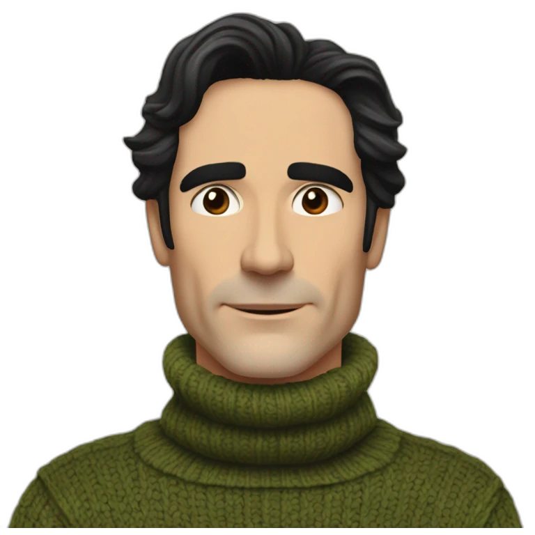 Ben Chaplin turtleneck sweater cosy emoji