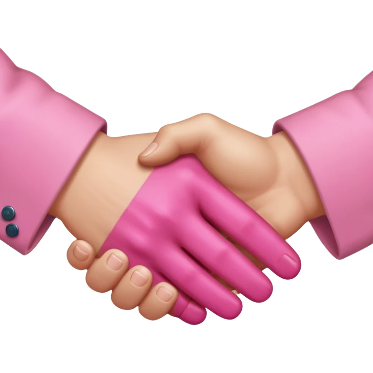 handshake pink hands emoji