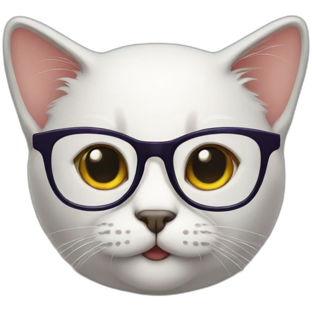 Cat whith glasses emoji