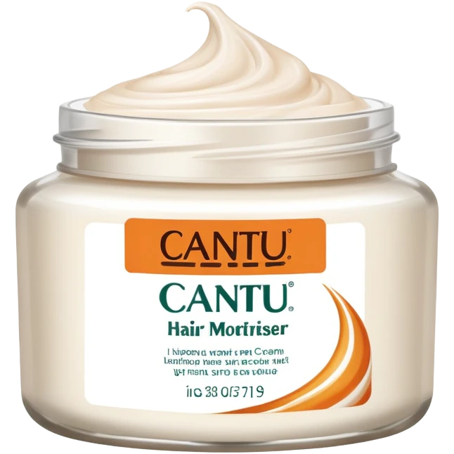 Jar of Cantu Hair Moisturiser, no lid, cream swirl emoji