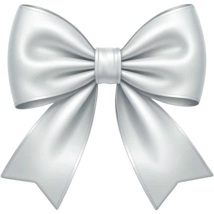 white satin bow, simple, elegant emoji