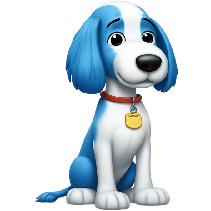 snoopy with blue hair  emoji
