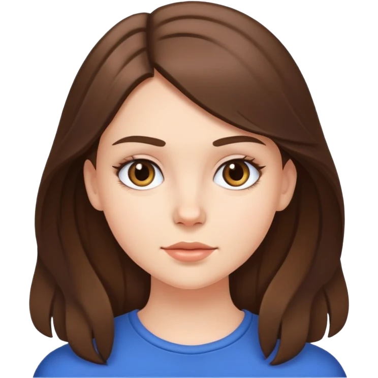 white girl brunette young emoji