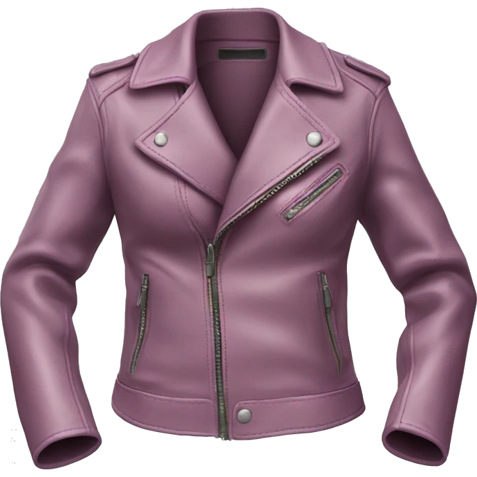Realistic isolated open mauve fashion leather jacket.  emoji