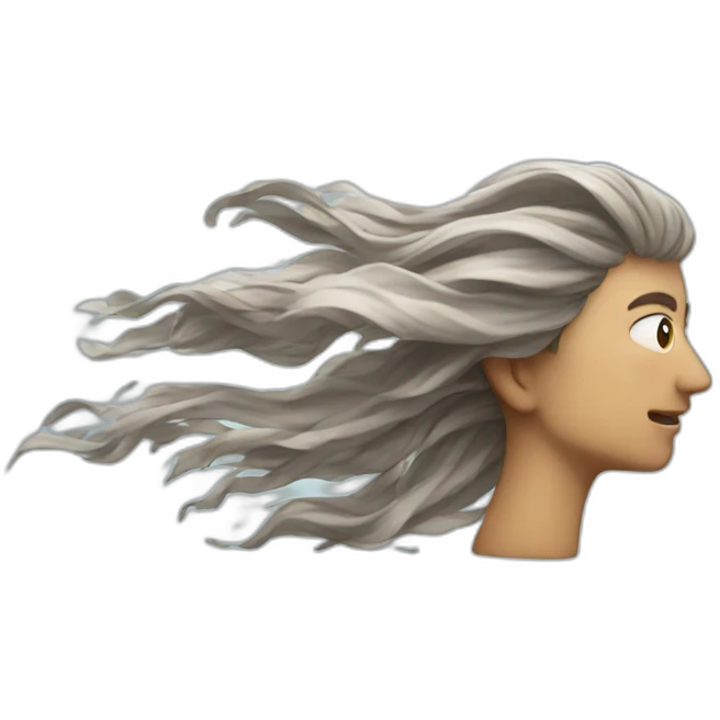 Wind blow sea emoji
