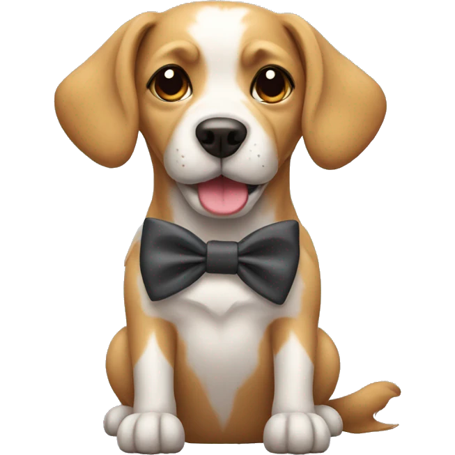 Dog with a bow emoji