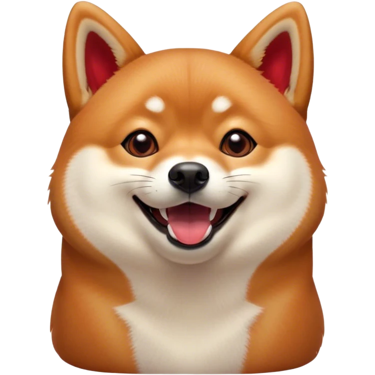 Cinematic Comical Shiba Inu Portrait Emoji, Head tilted dramatically with an exaggeratedly amused or surprised expression, featuring a striking red fur with a creamy underbelly, wide, expressive brown eyes filled with exaggerated disbelief, Simplified yet hilariously expressive features, highly detailed, glowing with a slightly sassy glow, high shine, dramatic yet playful, stylized with an air of cheeky defiance, bright and endearing, soft glowing outline, capturing the essence of a spirited and over-the-top companion, so meme-worthy it feels like it could side-eye its way into internet fame instantly! emoji