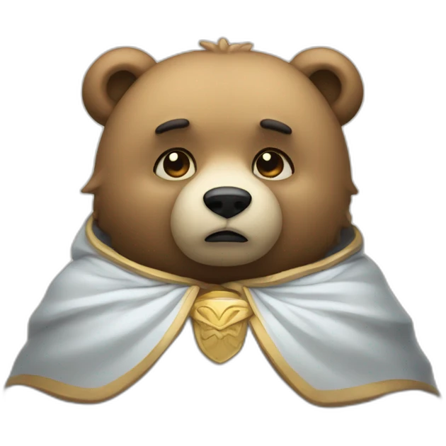 Sad heavenly bear of power emoji