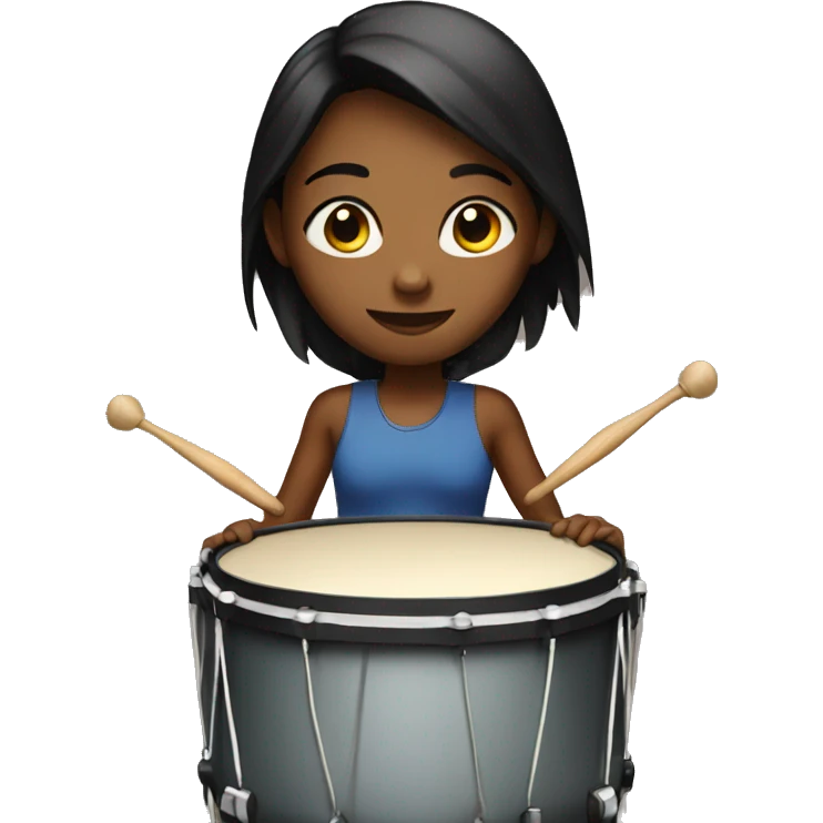 Girl with a drum emoji