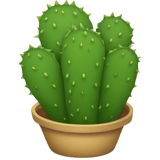 round Nopal without pot emoji