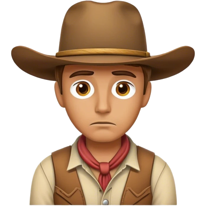 Sad cowboy emoji