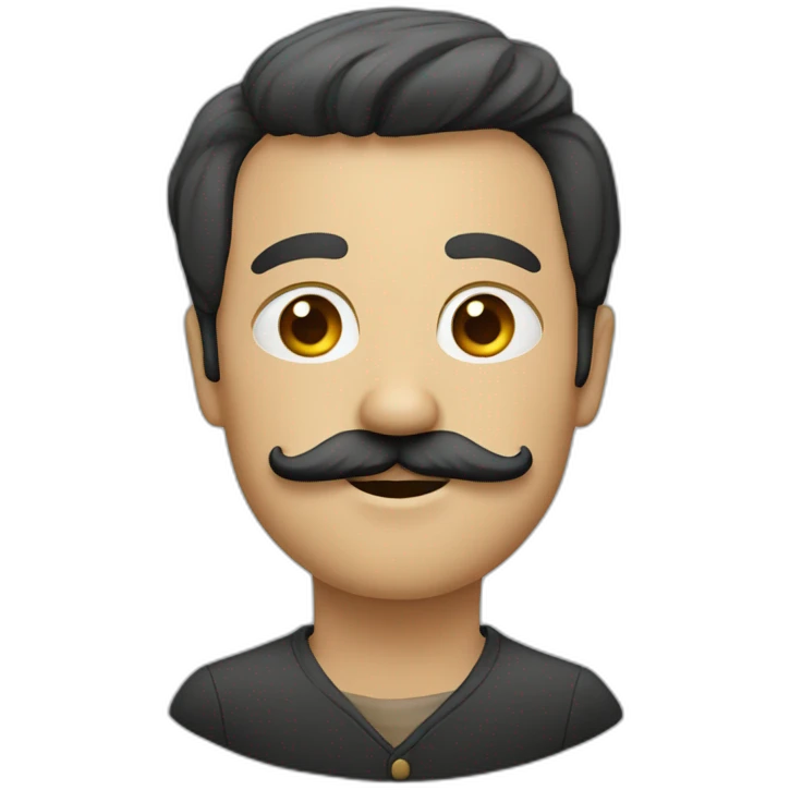 Personne avec moustache carrée emoji