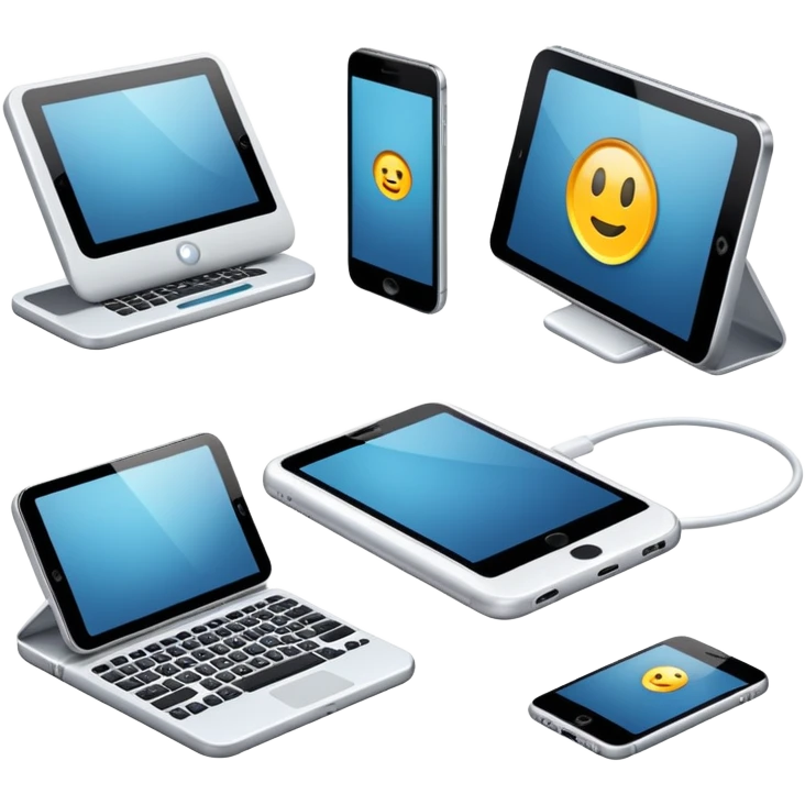 modern gadgets and technology devices emoji