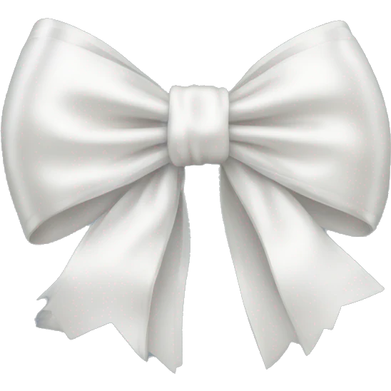 white satin bow emoji