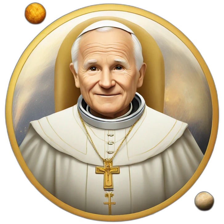 Pope John Paul II in space emoji