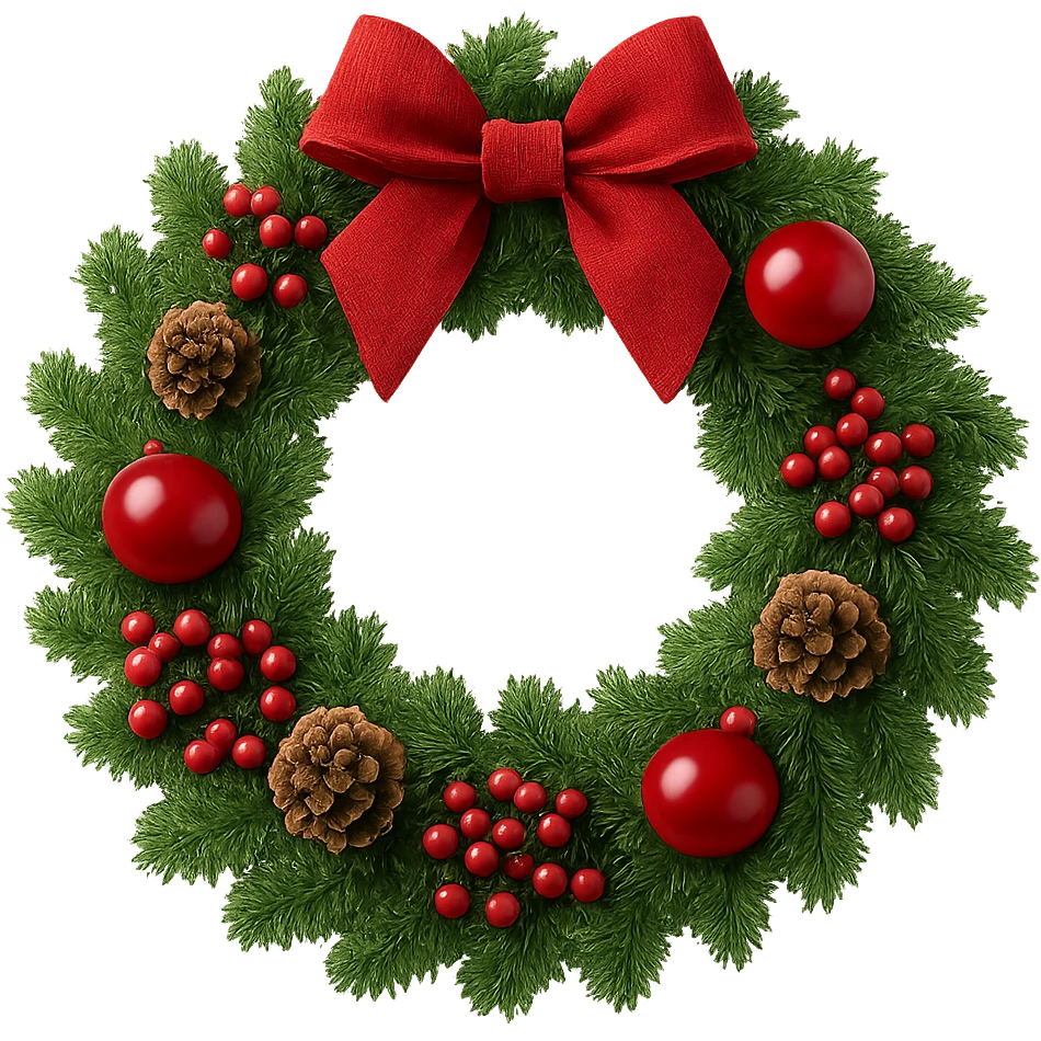 christmas wreath remove background emoji