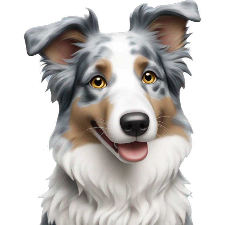 Blue Merle border collie emoji