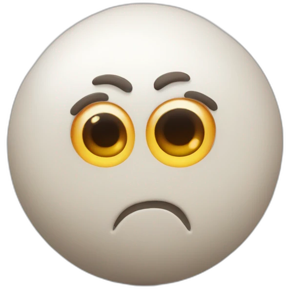 3d sphere with a cartoon uttermost skin texture with big playful eyes emoji