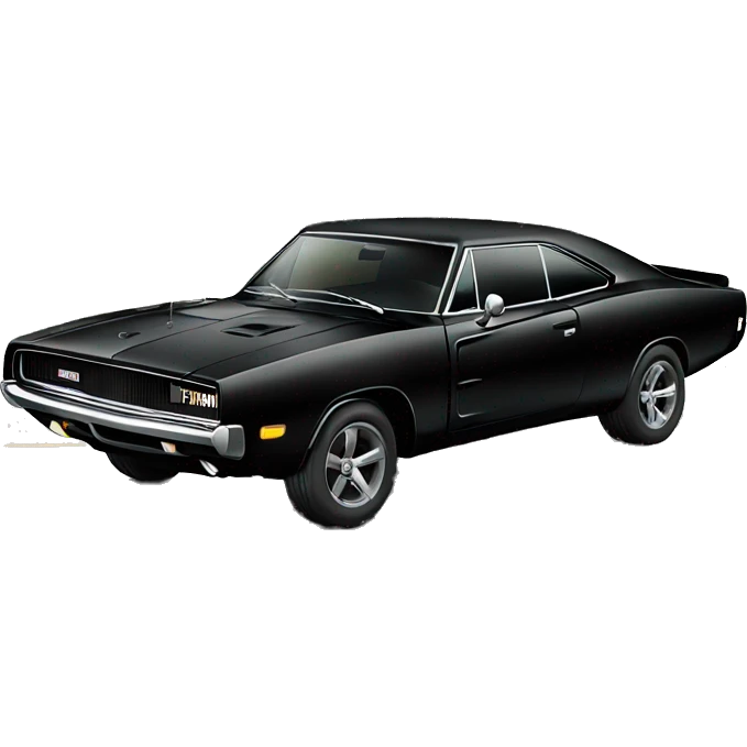 Black Dodge Charger  emoji