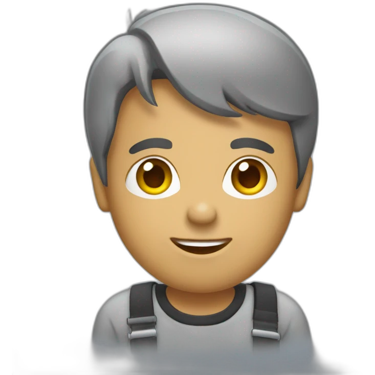chico usando computadora emoji