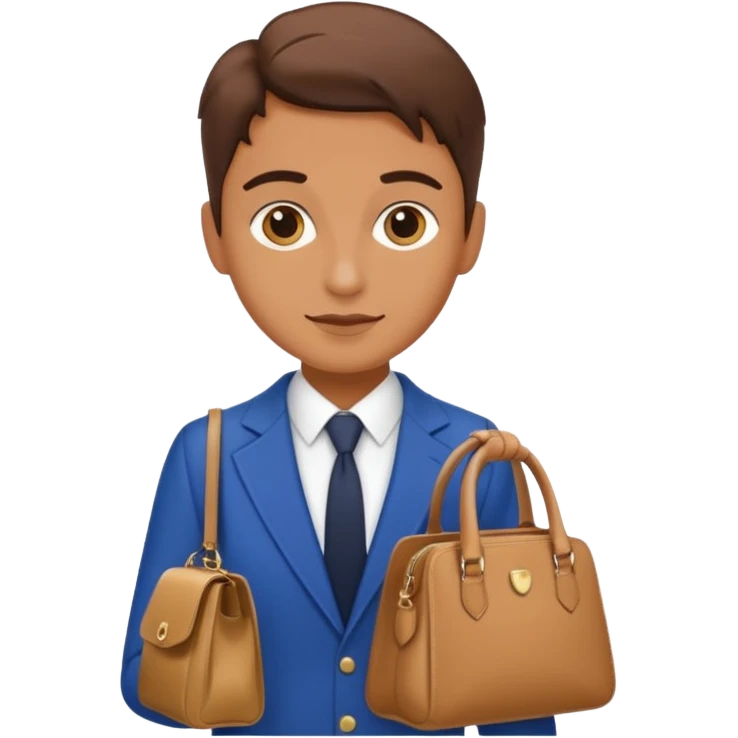 italian fashion with bag emoji