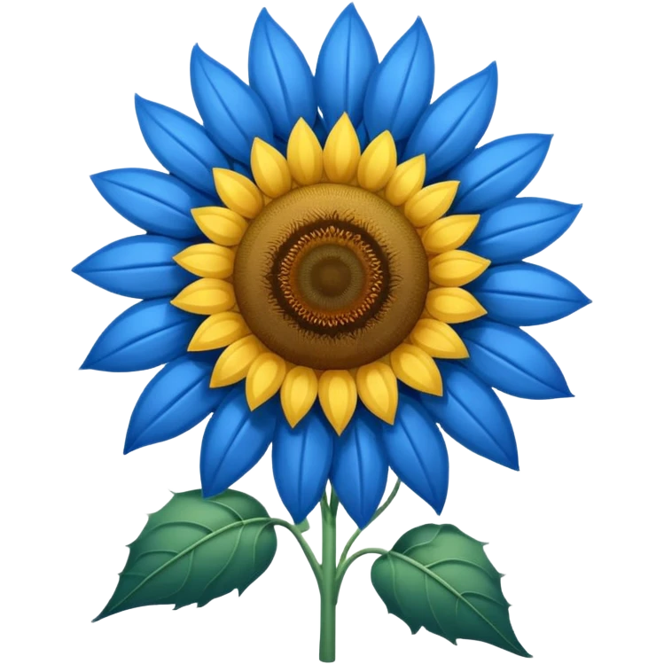 full blue sunflower emoji
