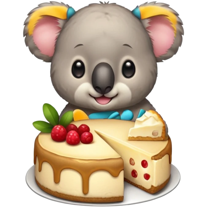 Koala with a cheesecake  emoji