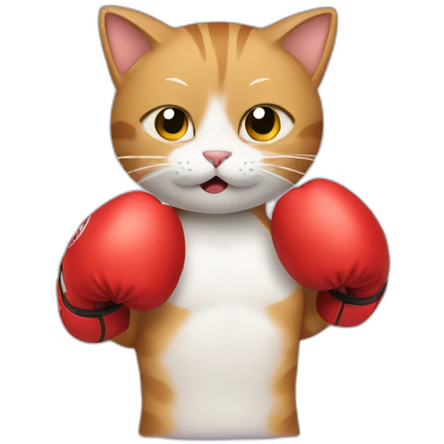 cat boxing emoji