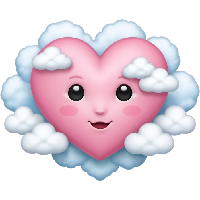 pink heart with clouds emoji