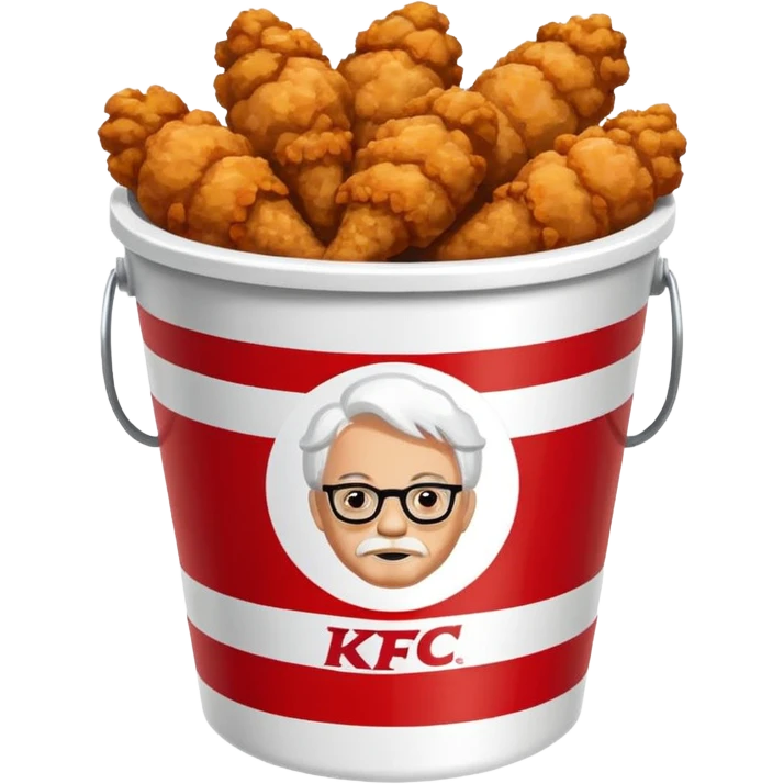 kfc bucket white and red stripes emoji
