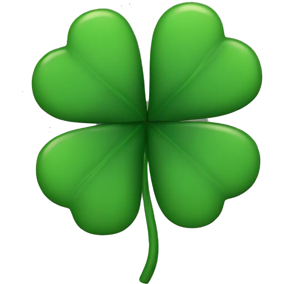 black 5 leaf clover emoji