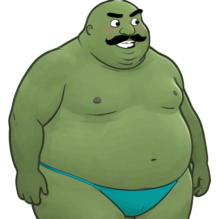 Fat man wearing a Speedo  emoji