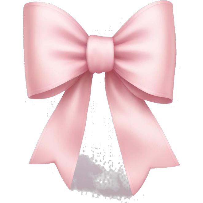 Light pastel Pink bow ribbon tied  emoji