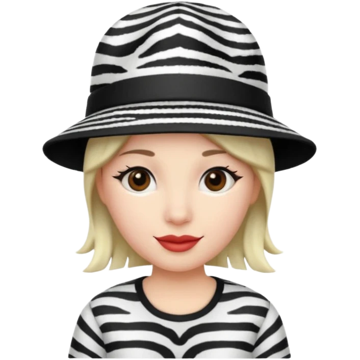 zebra print hat emoji